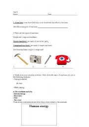 English Worksheet: Machines