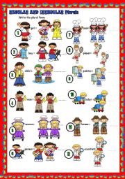 English Worksheet: Regular and irregular plurals (key included)