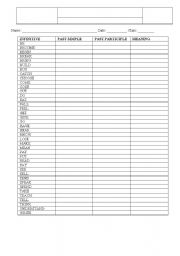 English Worksheet: Irregular verbs test- reduced version