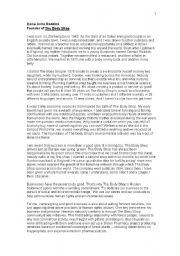 English Worksheet: Dame Anita Roddick, founder of the Body Shop
