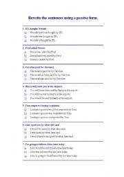 English Worksheet: passive voice