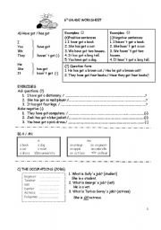 general worksheet for sixth grade students