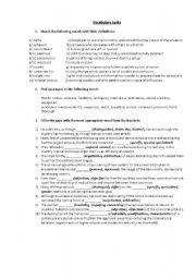 English Worksheet: International relations