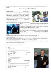 English Worksheet: Steven Spielberg a Hollywood Legend