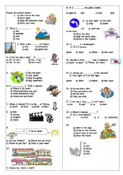 English Worksheet: test for kids