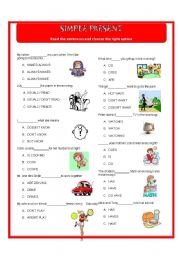 English Worksheet: Simple Present 