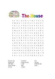 English worksheet: House Wordfind
