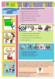 English Worksheet: The Simple Present Tense