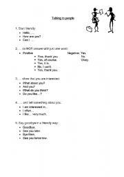 English worksheet: useful phrases for talking to native speakers