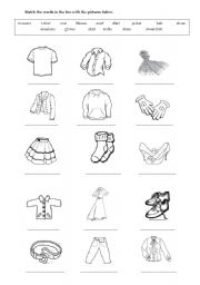 English Worksheet: clothes worksheet