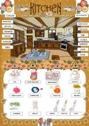 English Worksheet: Kitchen