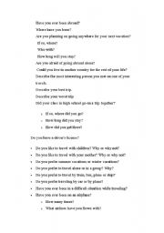 travelling - ESL worksheet by saule1979