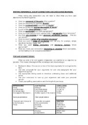 English Worksheet: WRITING REFERENCE