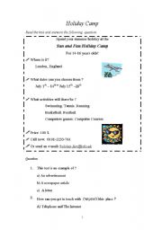 English worksheet: An unseen about cmp