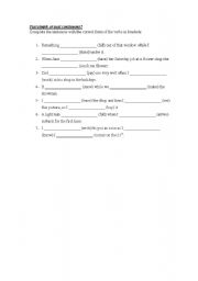 English worksheet: past simple or continuous?