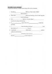 English Worksheet: past simple or continuous?