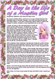 A Day in the Life of a Muslim Girl - 4 pages