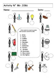 English Worksheet: No 86:   JOBS