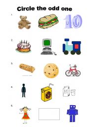 English Worksheet: Toys and Food