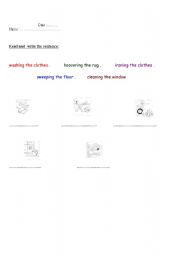 English Worksheet: daily activities