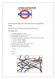 English Worksheet: THE LONDON UNDERGROUND