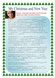 English Worksheet: Reading My Christmas and New Year