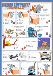 English Worksheet: WHERE ARE THEY?