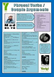 English Worksheet: Song Activity - MAD (By Ne-Yo) - Phrasal Verbs/Couple Arguments