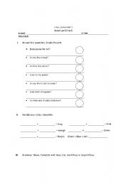 English worksheet: Quiz