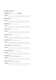 English Worksheet: vocabulary 