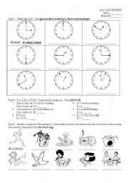 English Worksheet: Test 3 Review