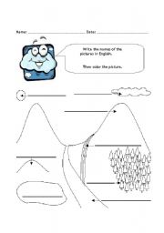 English Worksheet: Labeling geography terms