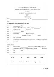 English Worksheet: greetings, introductions,likes&dislikes,polite expressions