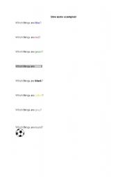 English Worksheet: Colours & Shapes