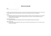 English worksheet: Treasure map