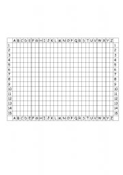 English Worksheet: Battleship Template