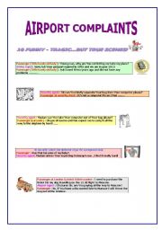 English Worksheet: Airport complaints... true stories! 