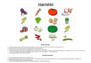 English Worksheet: Shopping Game (Vegetables) Part 2