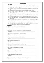 English Worksheet: INVERSION