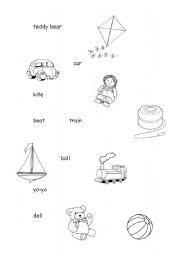 English Worksheet: Toys match