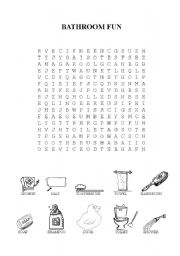 English Worksheet: Bathroom fun