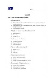 English Worksheet: clil machines