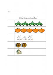 English Worksheet: counting worksheet