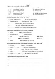 English worksheet: test