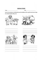 English worksheet: HELPING OTHERS