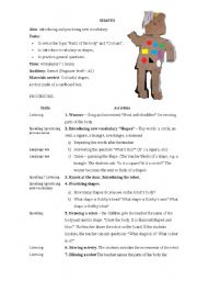 English Worksheet: Lesson plan 