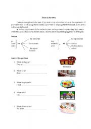 English worksheet: Places in the town