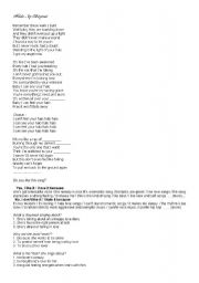 English worksheet: Halo - song by Beyonc