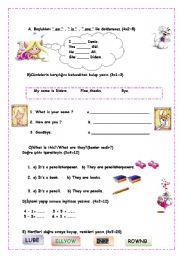 English Worksheet: quiz time