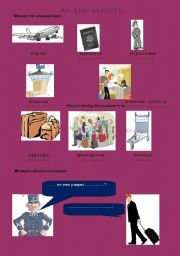 English Worksheet: at the airport